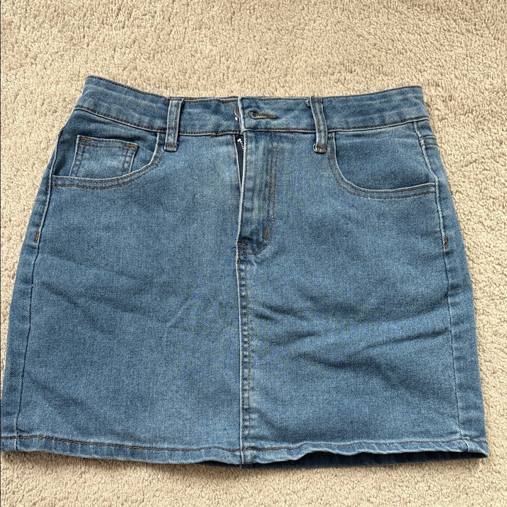 Classic Blue Denim Skirt